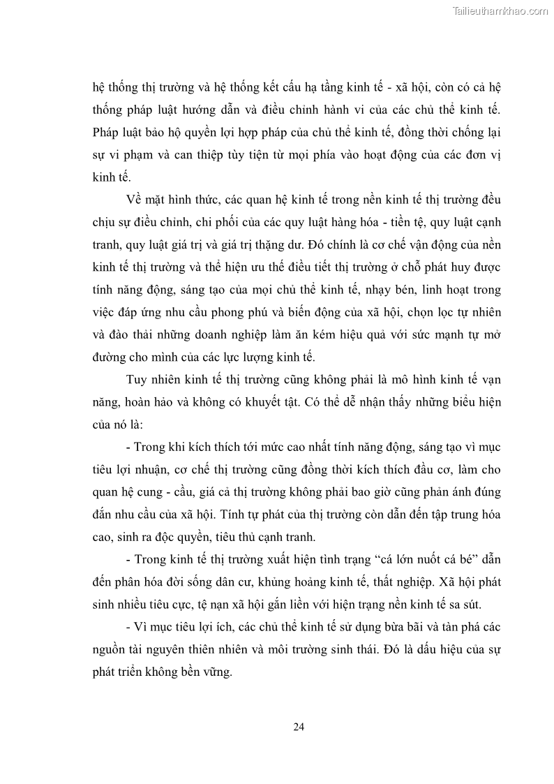 Luận văn thạc sĩ luật học Chức năng kinh tế của nhà nước trong nền kinh tế thị trường ở Việt Nam hiện nay - 3 Trang 27