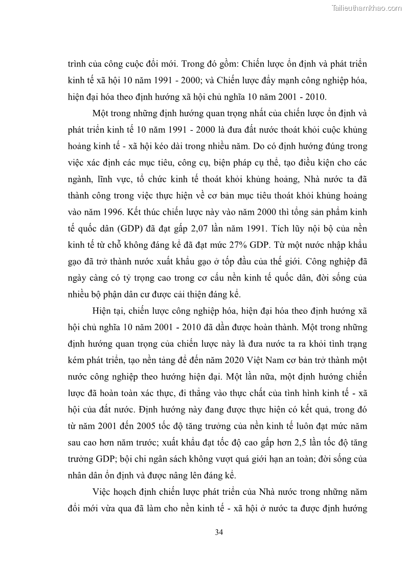 Luận văn thạc sĩ luật học Chức năng kinh tế của nhà nước trong nền kinh tế thị trường ở Việt Nam hiện nay - 4 Trang 37