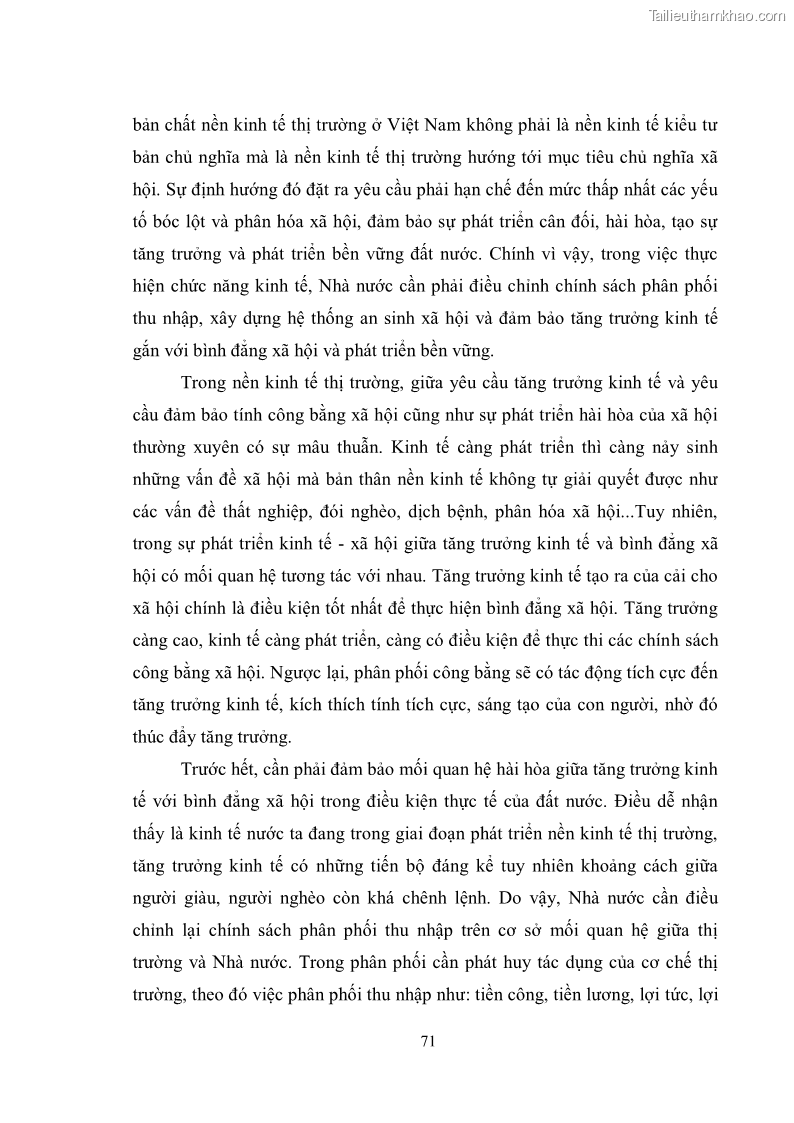 Luận văn thạc sĩ luật học Chức năng kinh tế của nhà nước trong nền kinh tế thị trường ở Việt Nam hiện nay - 7 Trang 74