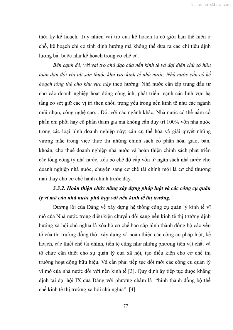 Luận văn thạc sĩ luật học Chức năng kinh tế của nhà nước trong nền kinh tế thị trường ở Việt Nam hiện nay - 7 Trang 80