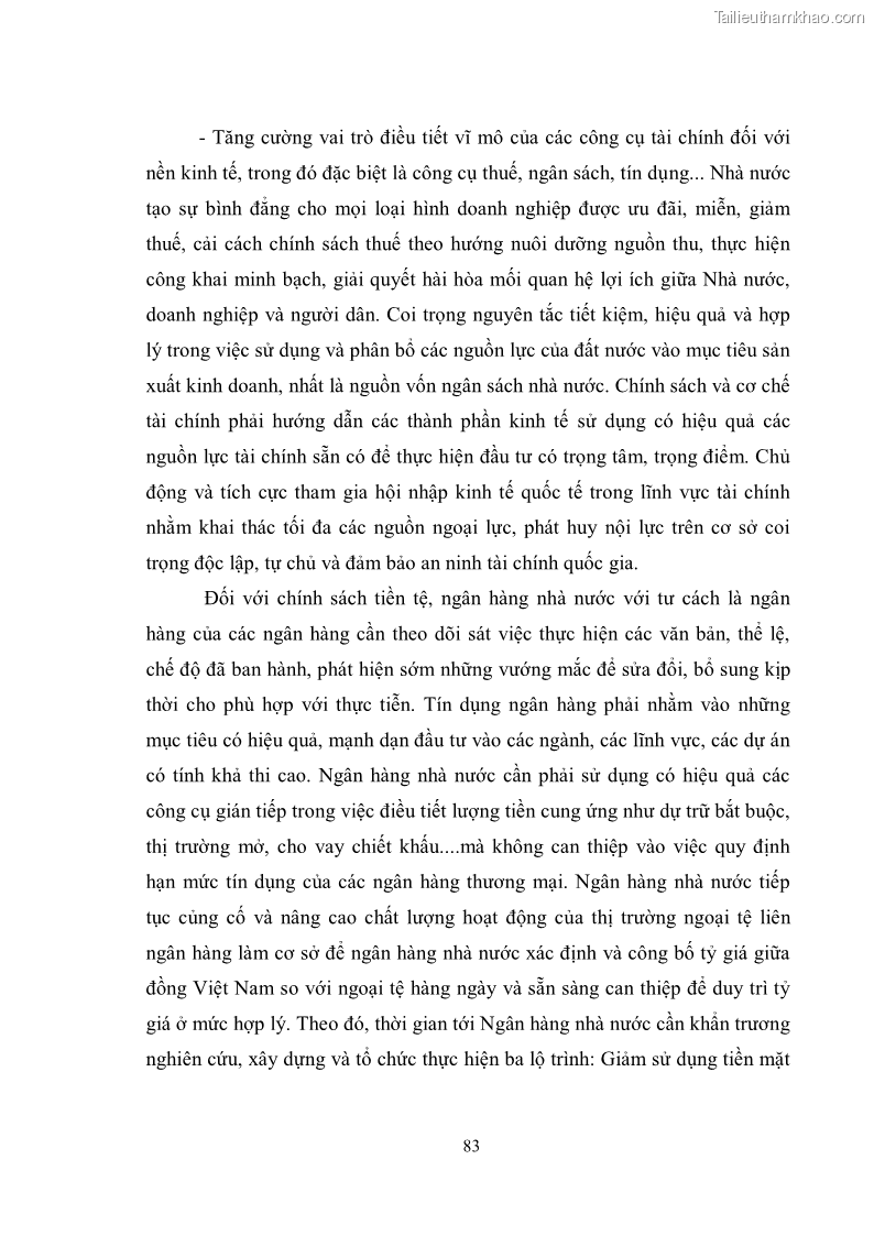 Luận văn thạc sĩ luật học Chức năng kinh tế của nhà nước trong nền kinh tế thị trường ở Việt Nam hiện nay - 8 Trang 86