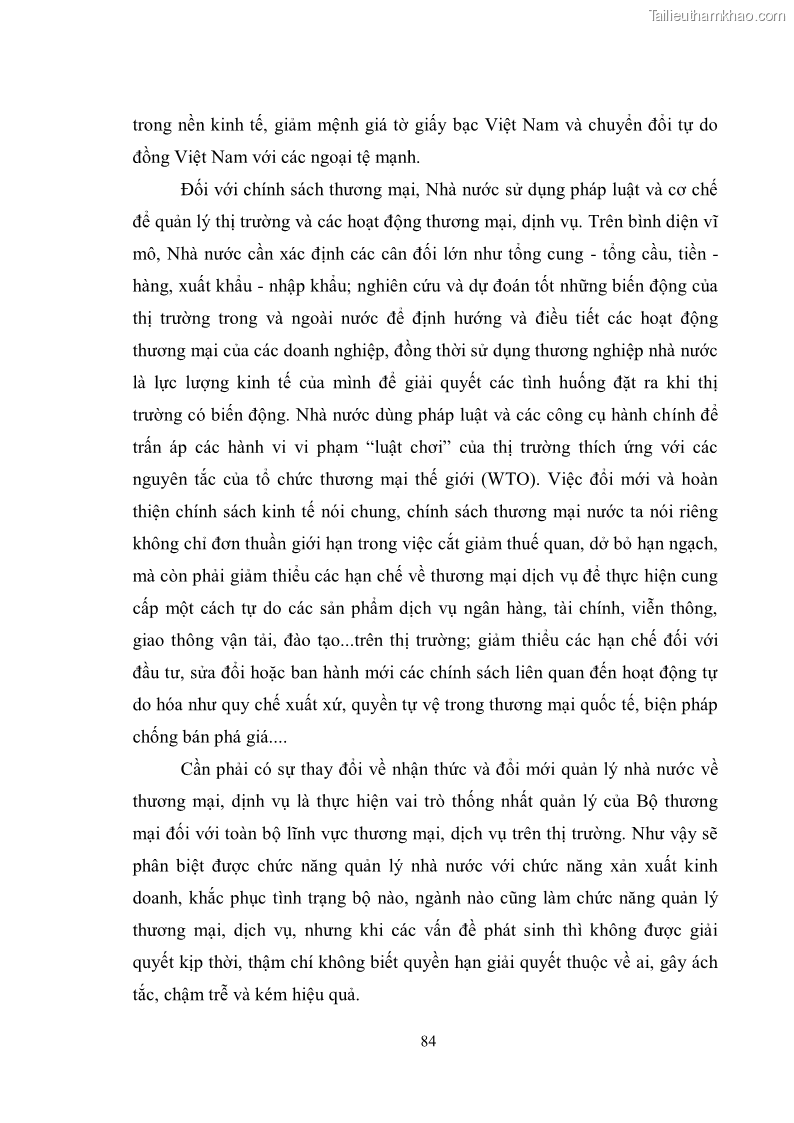 Luận văn thạc sĩ luật học Chức năng kinh tế của nhà nước trong nền kinh tế thị trường ở Việt Nam hiện nay - 8 Trang 87