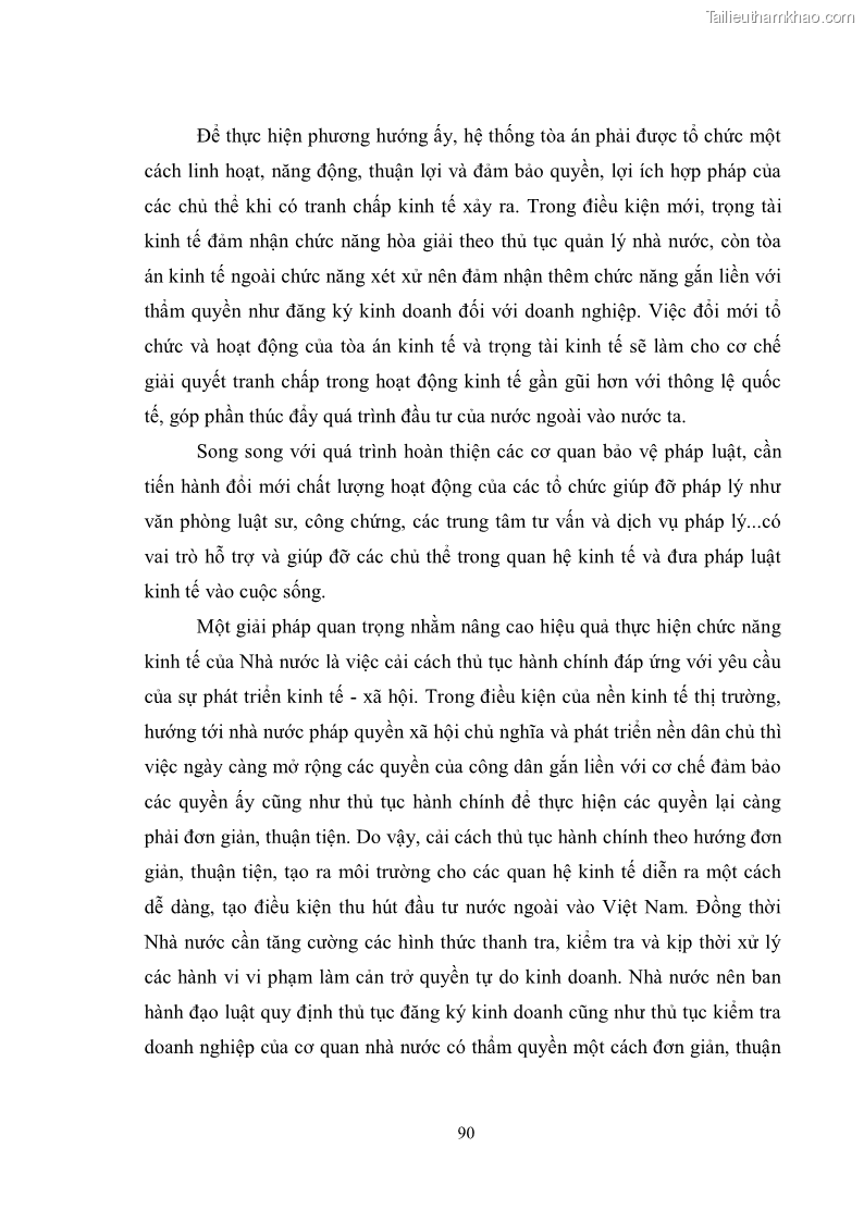 Luận văn thạc sĩ luật học Chức năng kinh tế của nhà nước trong nền kinh tế thị trường ở Việt Nam hiện nay - 8 Trang 93
