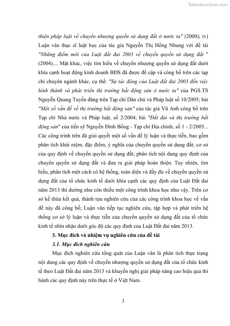 Luận văn thạc sĩ luật học Chuyển nhượng quyền sử dụng đất của tổ chức kinh tế theo quy định của Luật Đất đai 2013 - 1 Trang 11