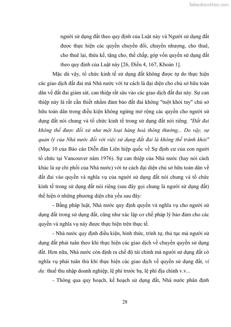 Luận văn thạc sĩ luật học Chuyển nhượng quyền sử dụng đất của tổ chức kinh tế theo quy định của Luật Đất đai 2013 - 3 Trang 36