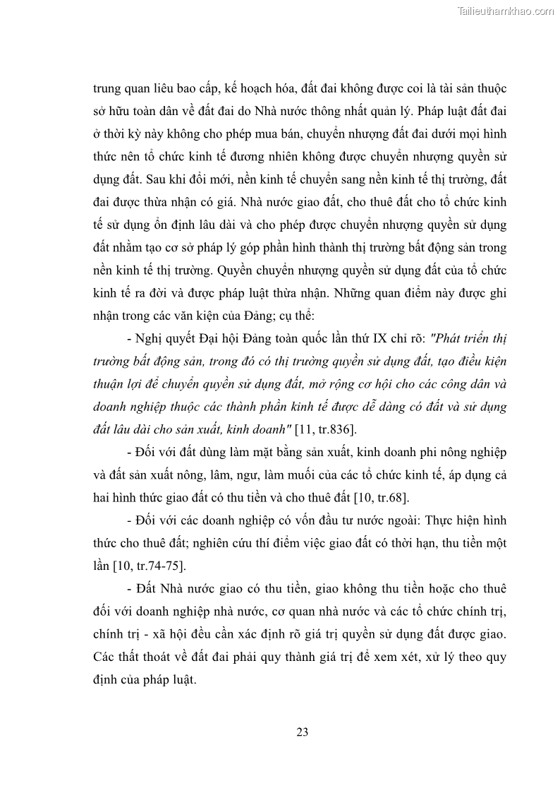 Luận văn thạc sĩ luật học Chuyển nhượng quyền sử dụng đất của tổ chức kinh tế theo quy định của Luật Đất đai 2013 - 3 Trang 31