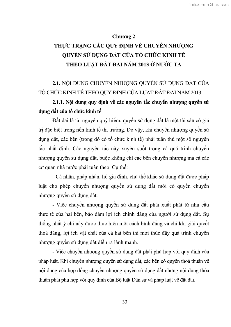 Luận văn thạc sĩ luật học Chuyển nhượng quyền sử dụng đất của tổ chức kinh tế theo quy định của Luật Đất đai 2013 - 4 Trang 41