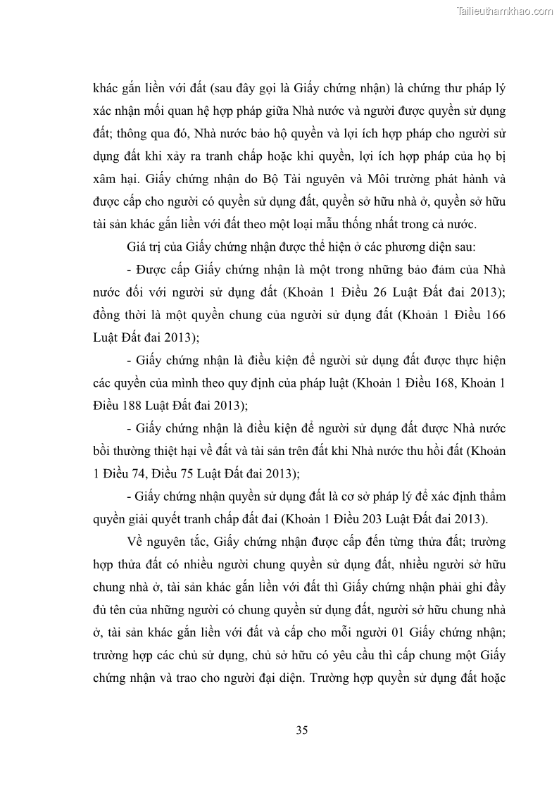 Luận văn thạc sĩ luật học Chuyển nhượng quyền sử dụng đất của tổ chức kinh tế theo quy định của Luật Đất đai 2013 - 4 Trang 43