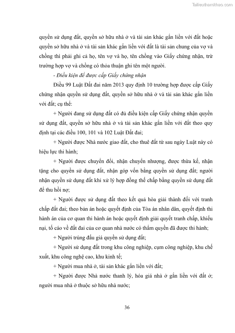 Luận văn thạc sĩ luật học Chuyển nhượng quyền sử dụng đất của tổ chức kinh tế theo quy định của Luật Đất đai 2013 - 4 Trang 44