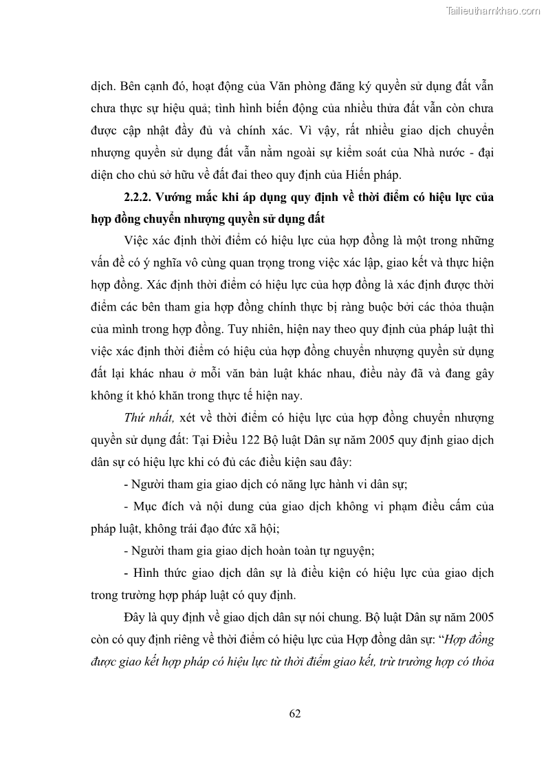 Luận văn thạc sĩ luật học Chuyển nhượng quyền sử dụng đất của tổ chức kinh tế theo quy định của Luật Đất đai 2013 - 6 Trang 70