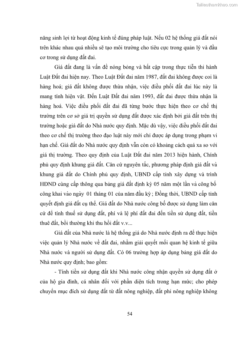 Luận văn thạc sĩ luật học Chuyển nhượng quyền sử dụng đất của tổ chức kinh tế theo quy định của Luật Đất đai 2013 - 6 Trang 62