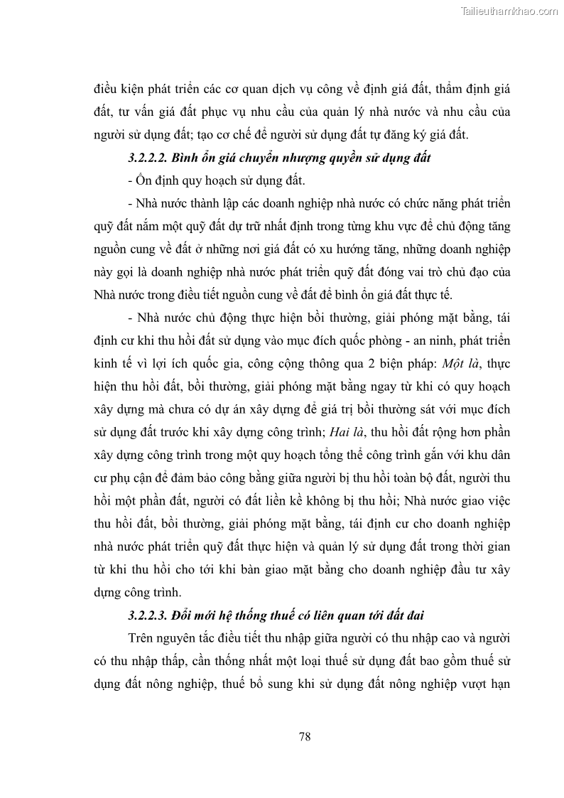 Luận văn thạc sĩ luật học Chuyển nhượng quyền sử dụng đất của tổ chức kinh tế theo quy định của Luật Đất đai 2013 - 8 Trang 86