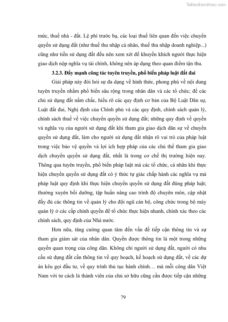 Luận văn thạc sĩ luật học Chuyển nhượng quyền sử dụng đất của tổ chức kinh tế theo quy định của Luật Đất đai 2013 - 8 Trang 87