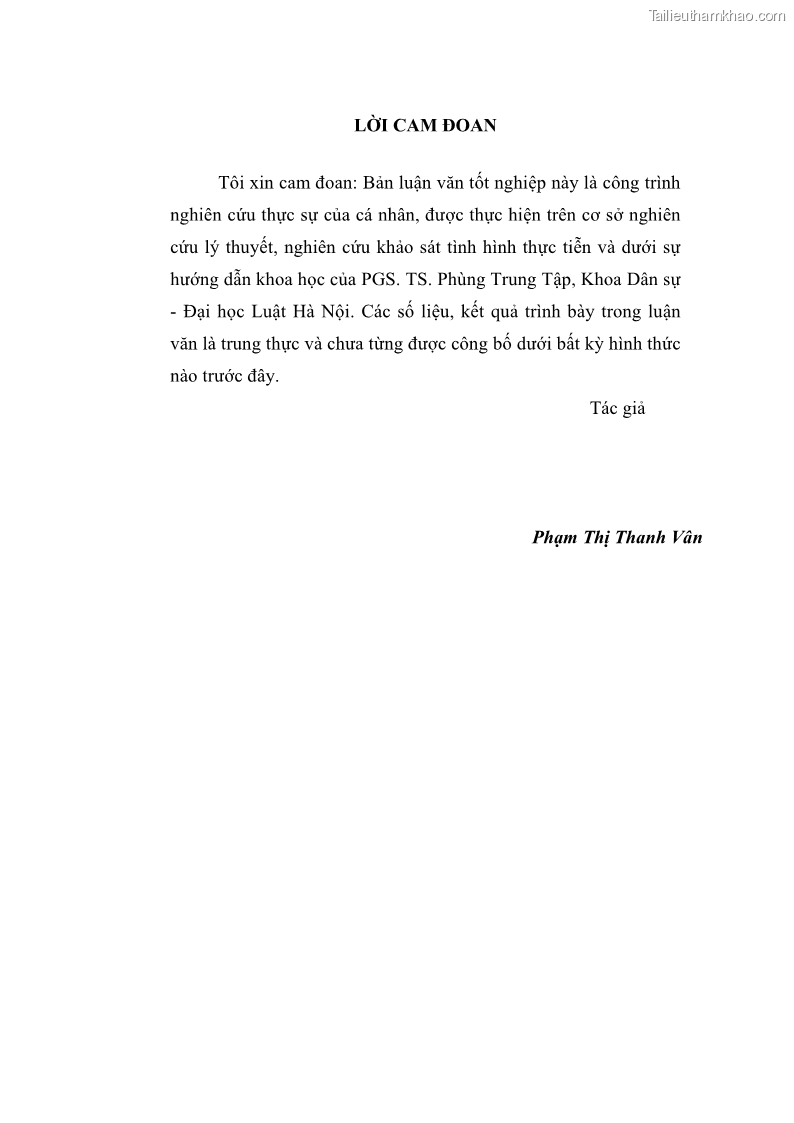 Luận văn thạc sĩ luật học Chuyển nhượng quyền sử dụng đất ở theo pháp luật Việt Nam - 1 Trang 2