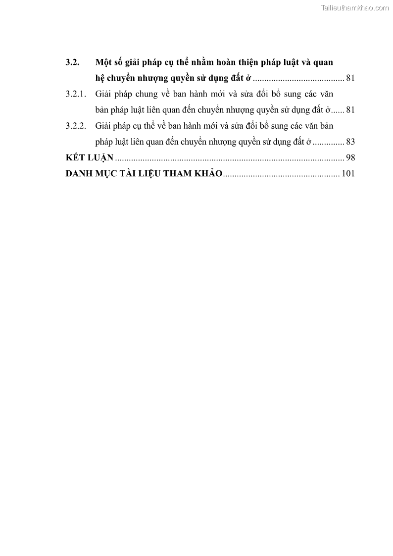 Luận văn thạc sĩ luật học Chuyển nhượng quyền sử dụng đất ở theo pháp luật Việt Nam - 1 Trang 5