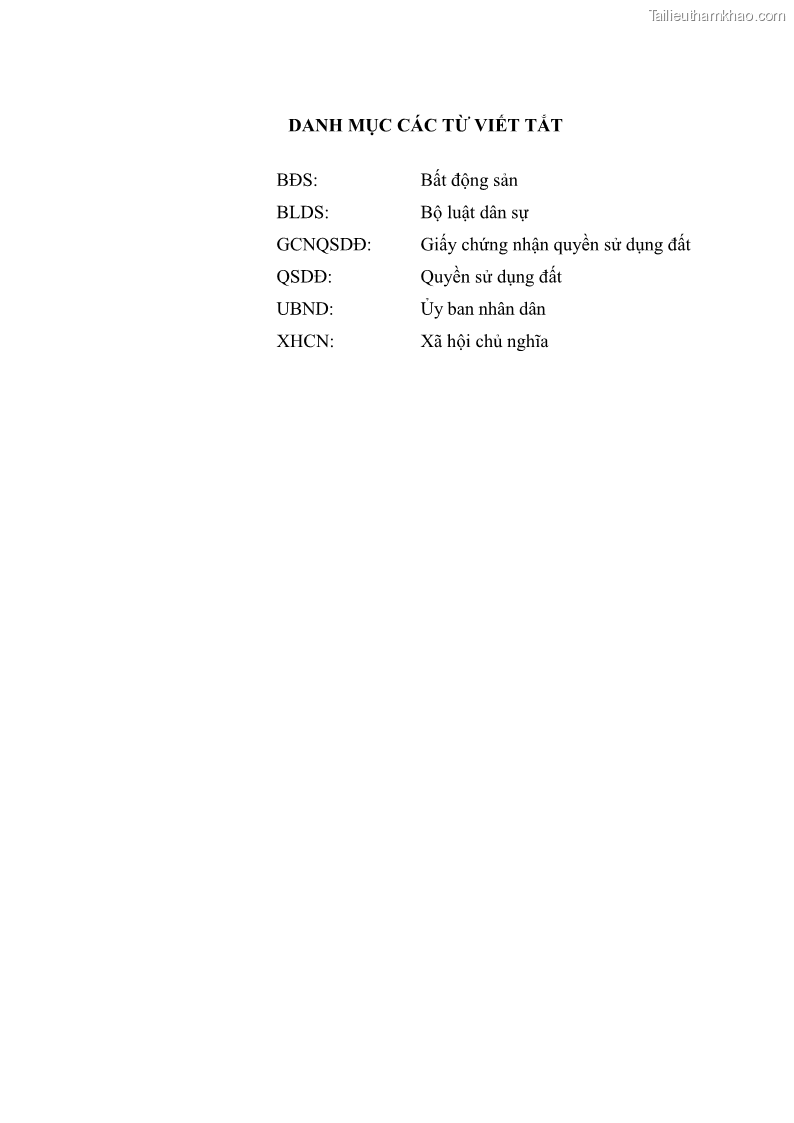 Luận văn thạc sĩ luật học Chuyển nhượng quyền sử dụng đất ở theo pháp luật Việt Nam - 1 Trang 6