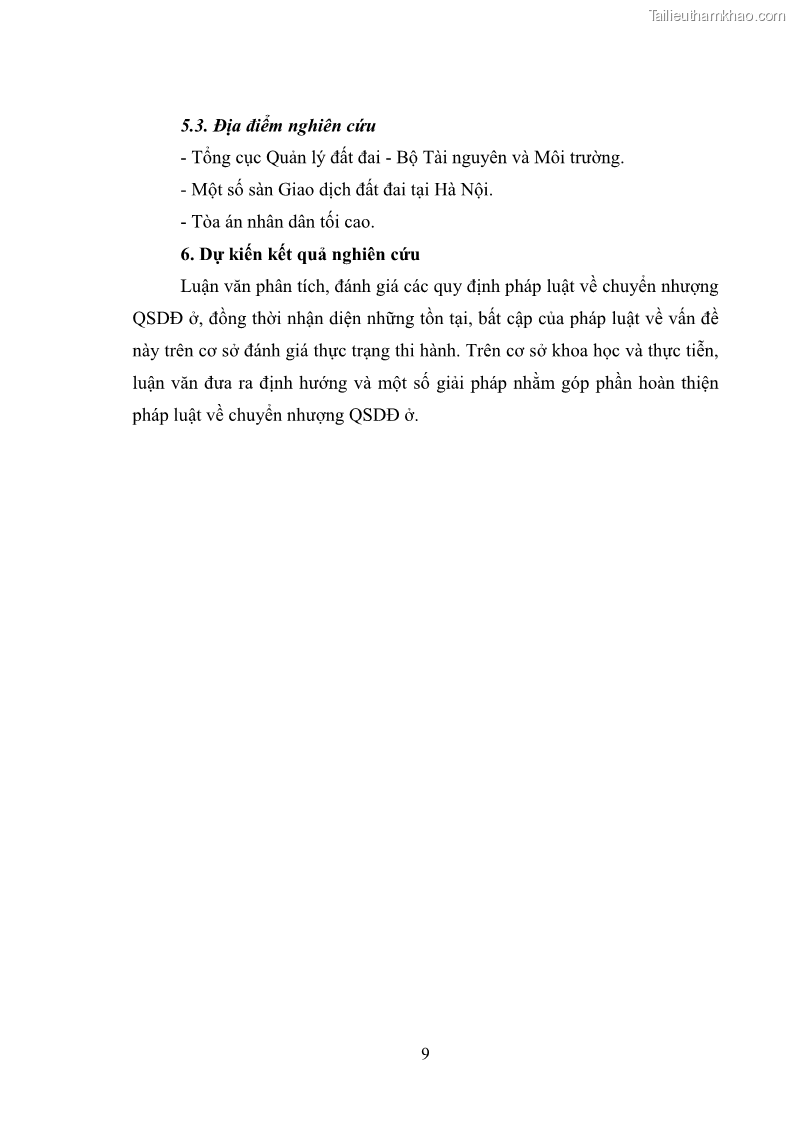 Luận văn thạc sĩ luật học Chuyển nhượng quyền sử dụng đất ở theo pháp luật Việt Nam - 2 Trang 15
