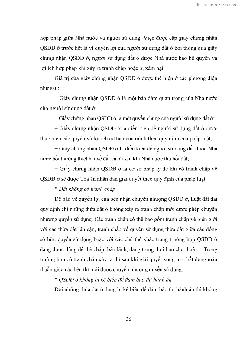 Luận văn thạc sĩ luật học Chuyển nhượng quyền sử dụng đất ở theo pháp luật Việt Nam - 4 Trang 42
