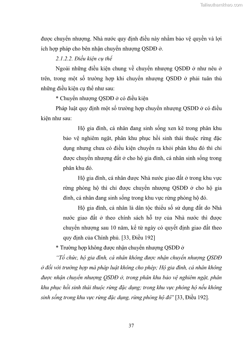 Luận văn thạc sĩ luật học Chuyển nhượng quyền sử dụng đất ở theo pháp luật Việt Nam - 4 Trang 43