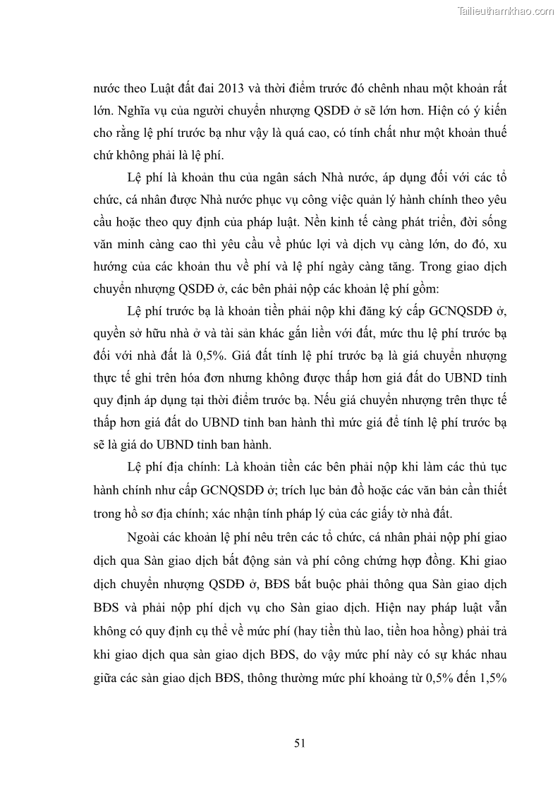 Luận văn thạc sĩ luật học Chuyển nhượng quyền sử dụng đất ở theo pháp luật Việt Nam - 5 Trang 57