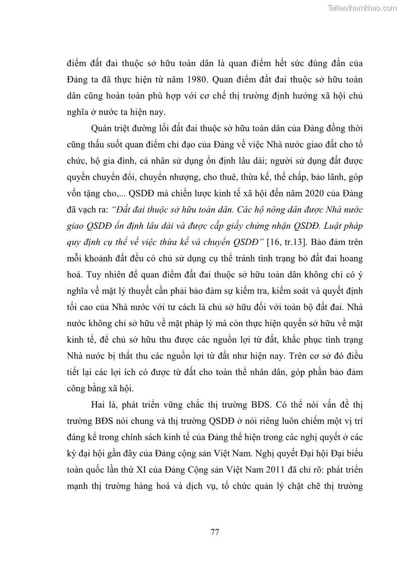 Luận văn thạc sĩ luật học Chuyển nhượng quyền sử dụng đất ở theo pháp luật Việt Nam - 7 Trang 83