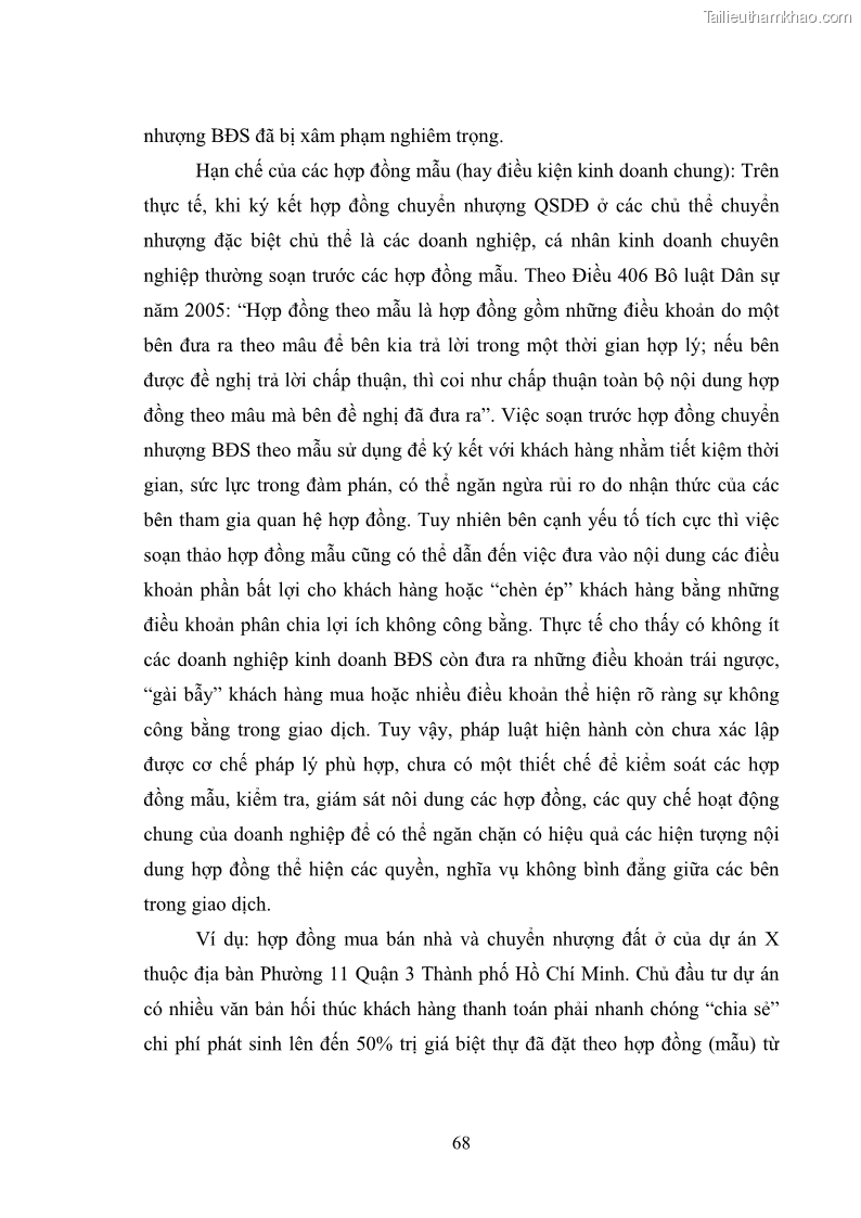 Luận văn thạc sĩ luật học Chuyển nhượng quyền sử dụng đất ở theo pháp luật Việt Nam - 7 Trang 74