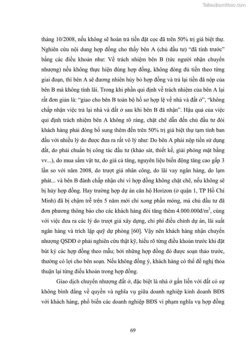 Luận văn thạc sĩ luật học Chuyển nhượng quyền sử dụng đất ở theo pháp luật Việt Nam - 7 Trang 75