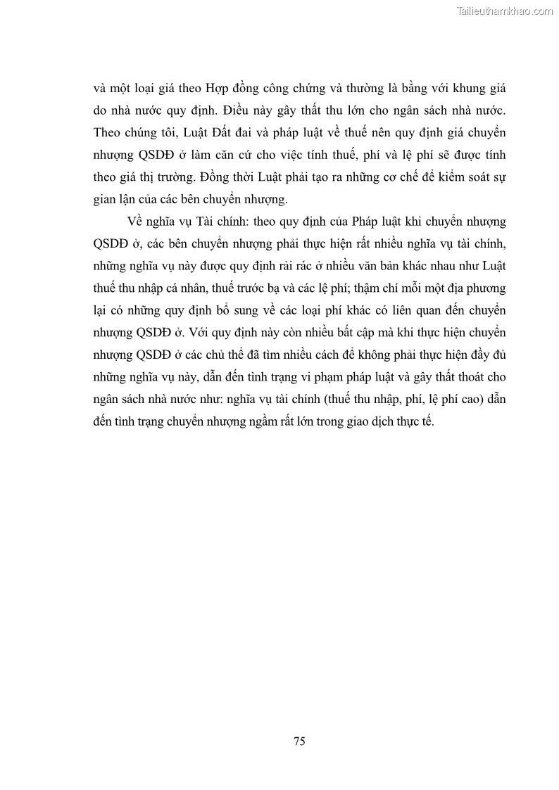 Luận văn thạc sĩ luật học Chuyển nhượng quyền sử dụng đất ở theo pháp luật Việt Nam - 7 Trang 81