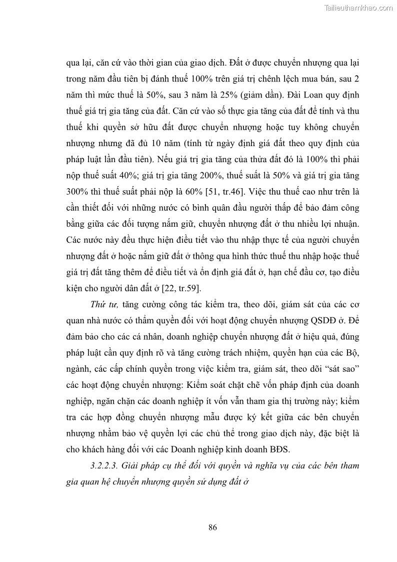 Luận văn thạc sĩ luật học Chuyển nhượng quyền sử dụng đất ở theo pháp luật Việt Nam - 8 Trang 92