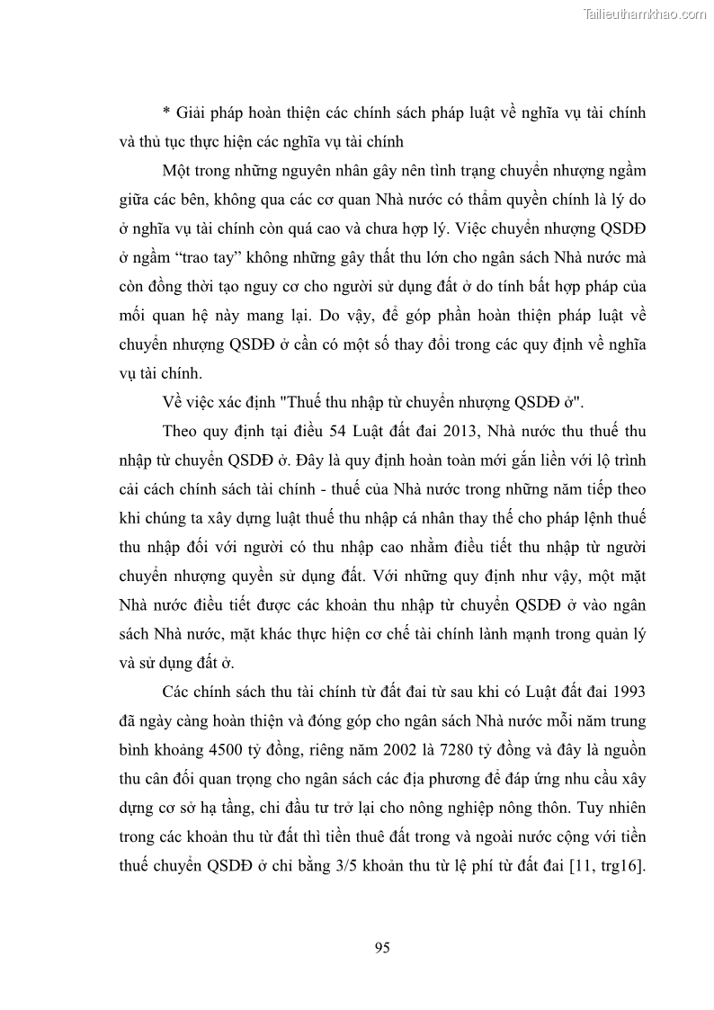 Luận văn thạc sĩ luật học Chuyển nhượng quyền sử dụng đất ở theo pháp luật Việt Nam - 9 Trang 101