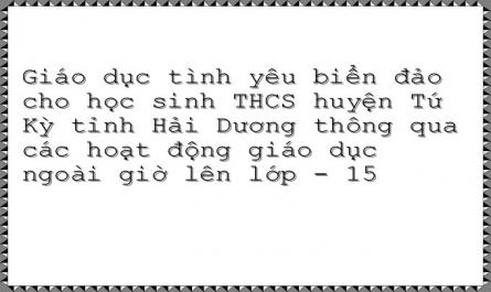 Giáo dục tình yêu biển đảo cho học sinh THCS huyện Tứ Kỳ tỉnh Hải Dương thông qua các hoạt động giáo dục ngoài giờ lên lớp - 15