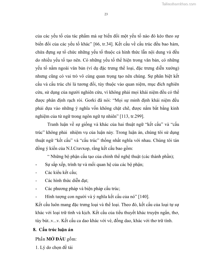 Luận án tiến sĩ ngữ văn Đặc trưng kết cấu ca dao trữ tình - 2 Trang 23