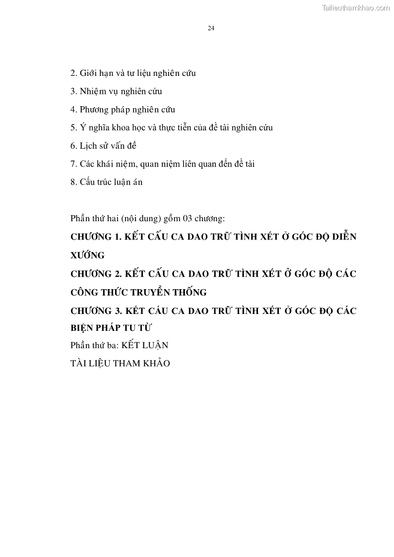 Luận án tiến sĩ ngữ văn Đặc trưng kết cấu ca dao trữ tình - 2 Trang 24