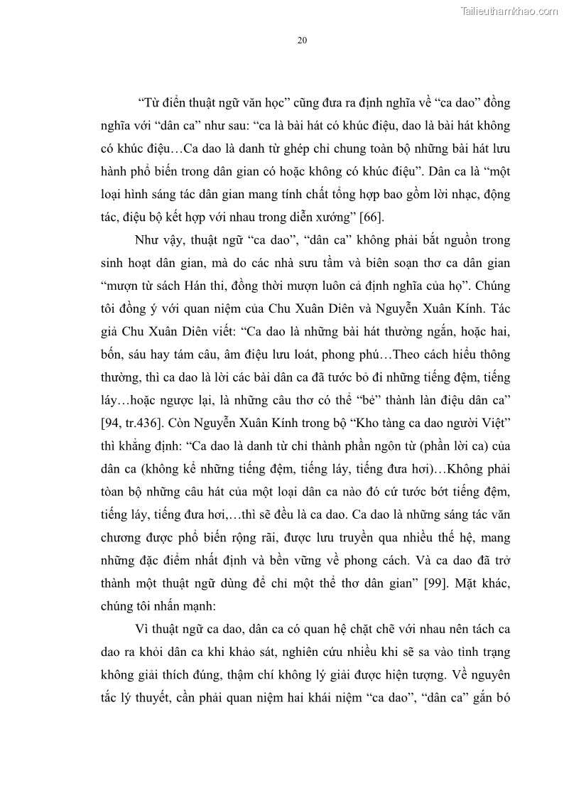 Luận án tiến sĩ ngữ văn Đặc trưng kết cấu ca dao trữ tình - 2 Trang 20