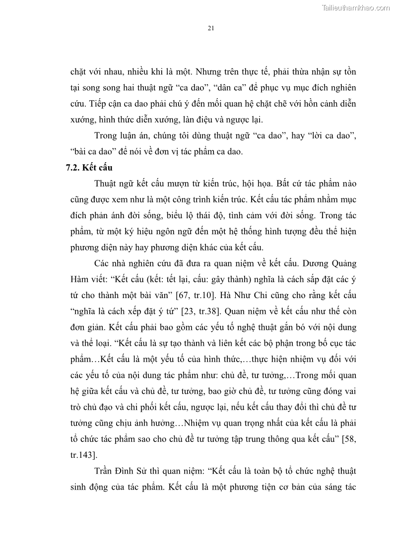 Luận án tiến sĩ ngữ văn Đặc trưng kết cấu ca dao trữ tình - 2 Trang 21