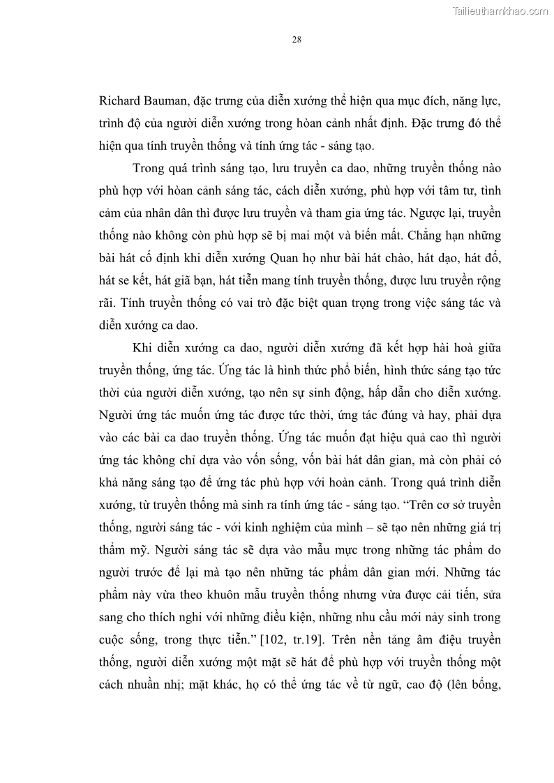 Luận án tiến sĩ ngữ văn Đặc trưng kết cấu ca dao trữ tình - 3 Trang 28