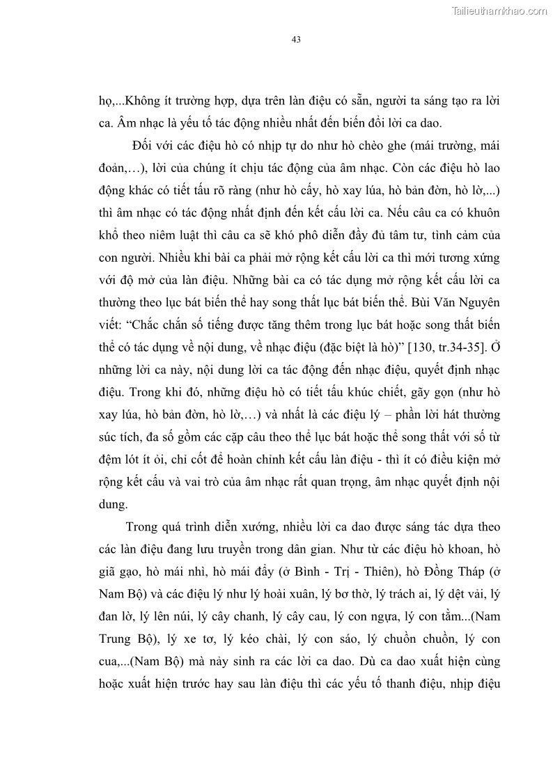 Luận án tiến sĩ ngữ văn Đặc trưng kết cấu ca dao trữ tình - 4 Trang 43
