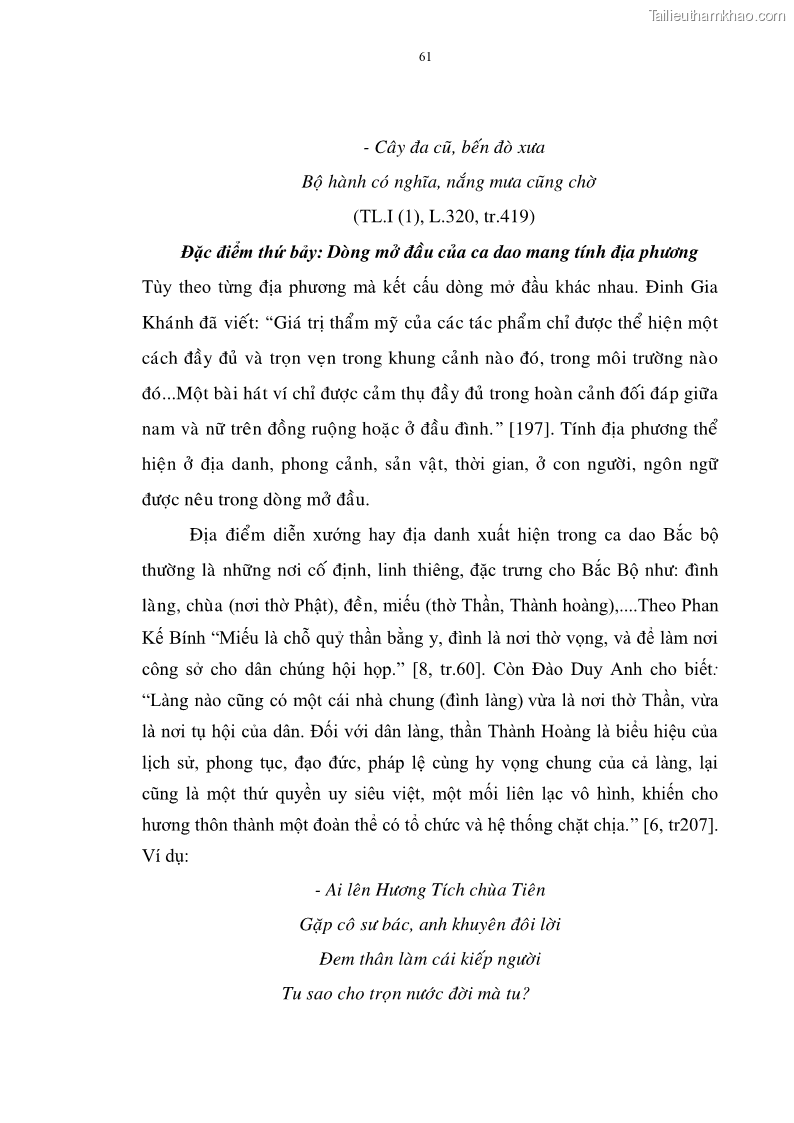 Luận án tiến sĩ ngữ văn Đặc trưng kết cấu ca dao trữ tình - 6 Trang 61