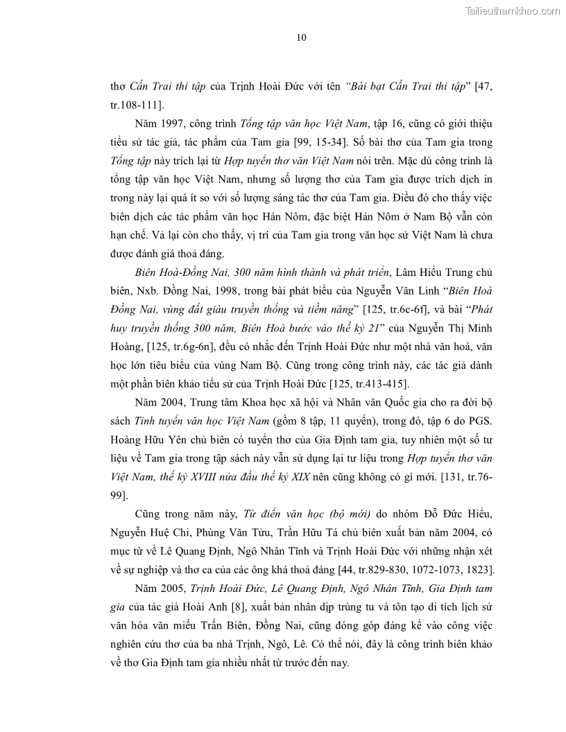 Luận án tiến sĩ ngữ văn Gia Định tam gia thi trong tiến trình văn học Hán Nôm Nam bộ - 1 Trang 12