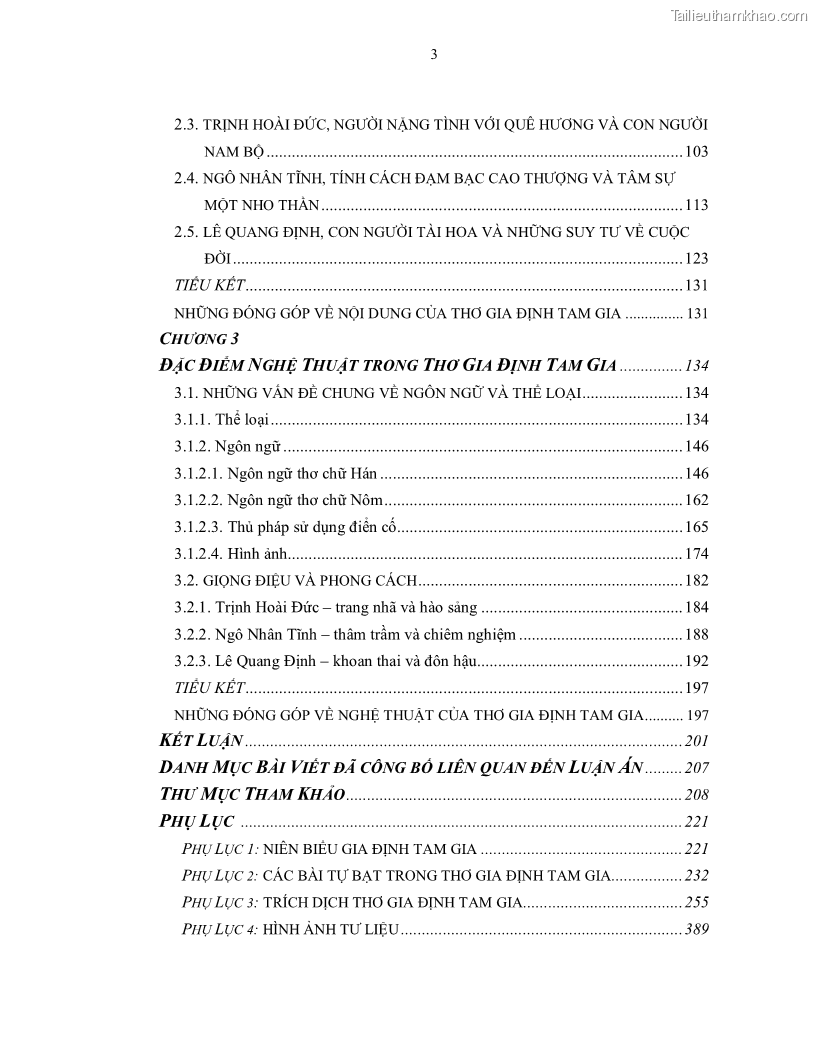 Luận án tiến sĩ ngữ văn Gia Định tam gia thi trong tiến trình văn học Hán Nôm Nam bộ - 1 Trang 5