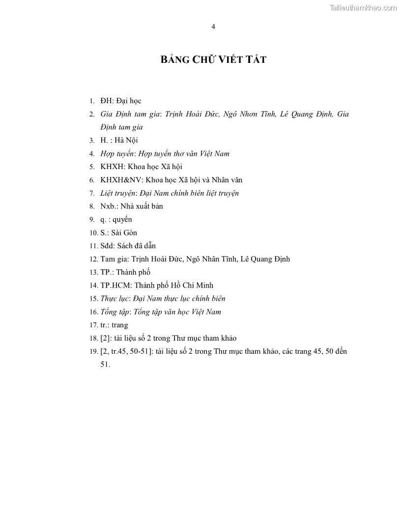 Luận án tiến sĩ ngữ văn Gia Định tam gia thi trong tiến trình văn học Hán Nôm Nam bộ - 1 Trang 6