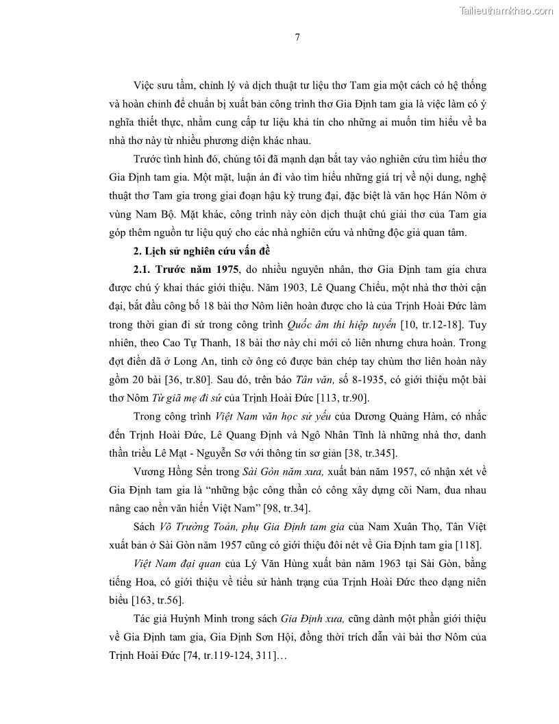 Luận án tiến sĩ ngữ văn Gia Định tam gia thi trong tiến trình văn học Hán Nôm Nam bộ - 1 Trang 9