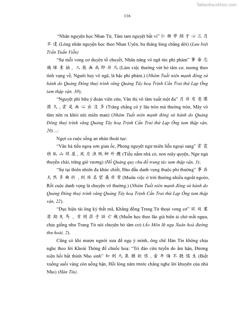 Luận án tiến sĩ ngữ văn Gia Định tam gia thi trong tiến trình văn học Hán Nôm Nam bộ - 10 Trang 118