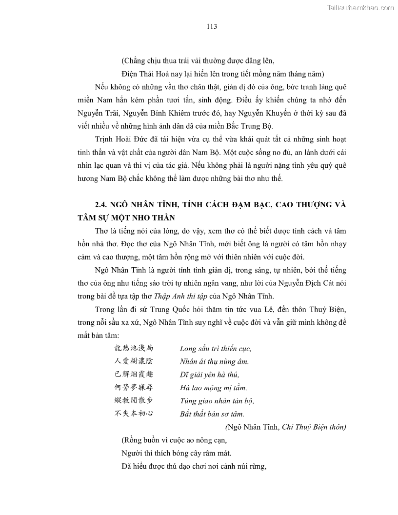 Luận án tiến sĩ ngữ văn Gia Định tam gia thi trong tiến trình văn học Hán Nôm Nam bộ - 10 Trang 115