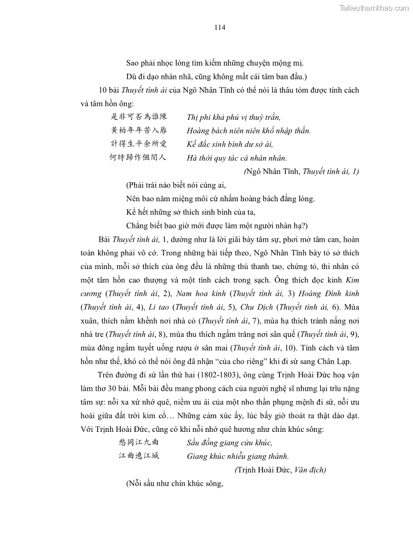 Luận án tiến sĩ ngữ văn Gia Định tam gia thi trong tiến trình văn học Hán Nôm Nam bộ - 10 Trang 116