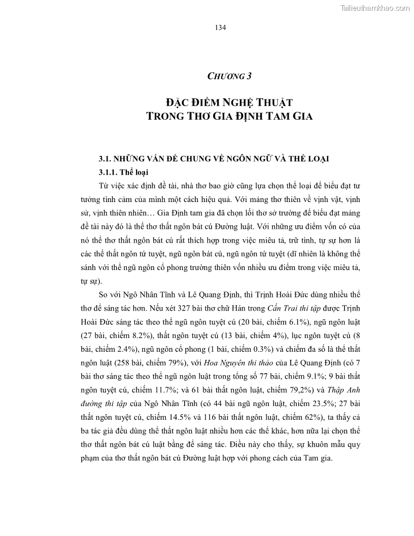 Luận án tiến sĩ ngữ văn Gia Định tam gia thi trong tiến trình văn học Hán Nôm Nam bộ - 12 Trang 136