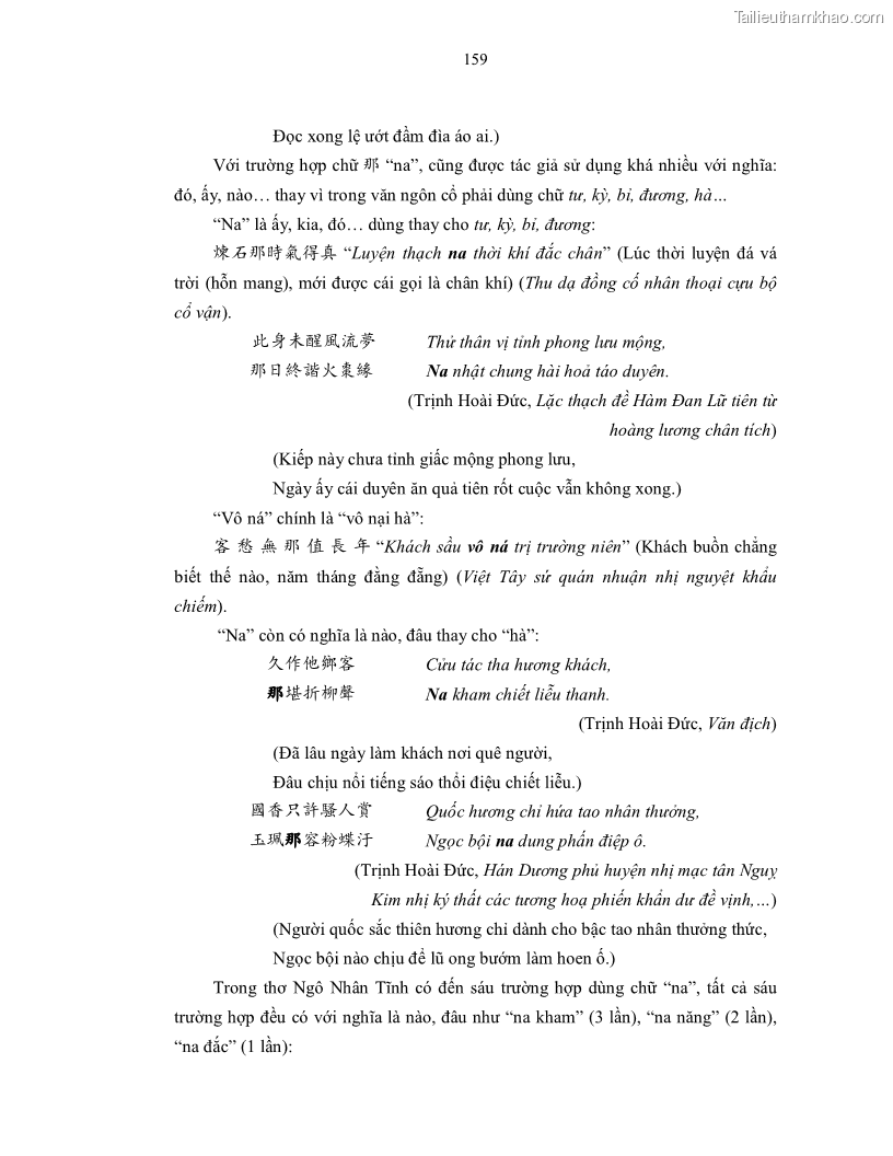 Luận án tiến sĩ ngữ văn Gia Định tam gia thi trong tiến trình văn học Hán Nôm Nam bộ - 14 Trang 161