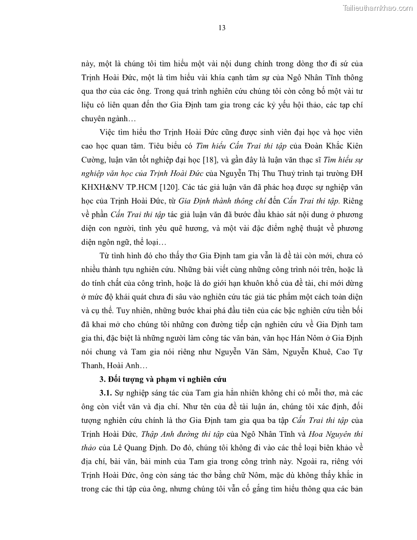 Luận án tiến sĩ ngữ văn Gia Định tam gia thi trong tiến trình văn học Hán Nôm Nam bộ - 2 Trang 15