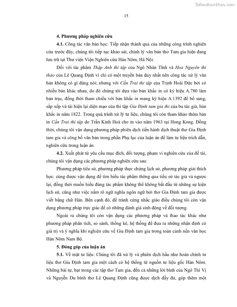 Luận án tiến sĩ ngữ văn Gia Định tam gia thi trong tiến trình văn học Hán Nôm Nam bộ - 2 Trang 17