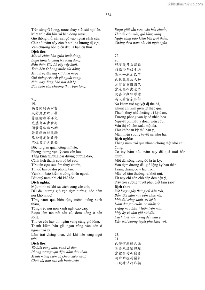 Luận án tiến sĩ ngữ văn Gia Định tam gia thi trong tiến trình văn học Hán Nôm Nam bộ - 28 Trang 334